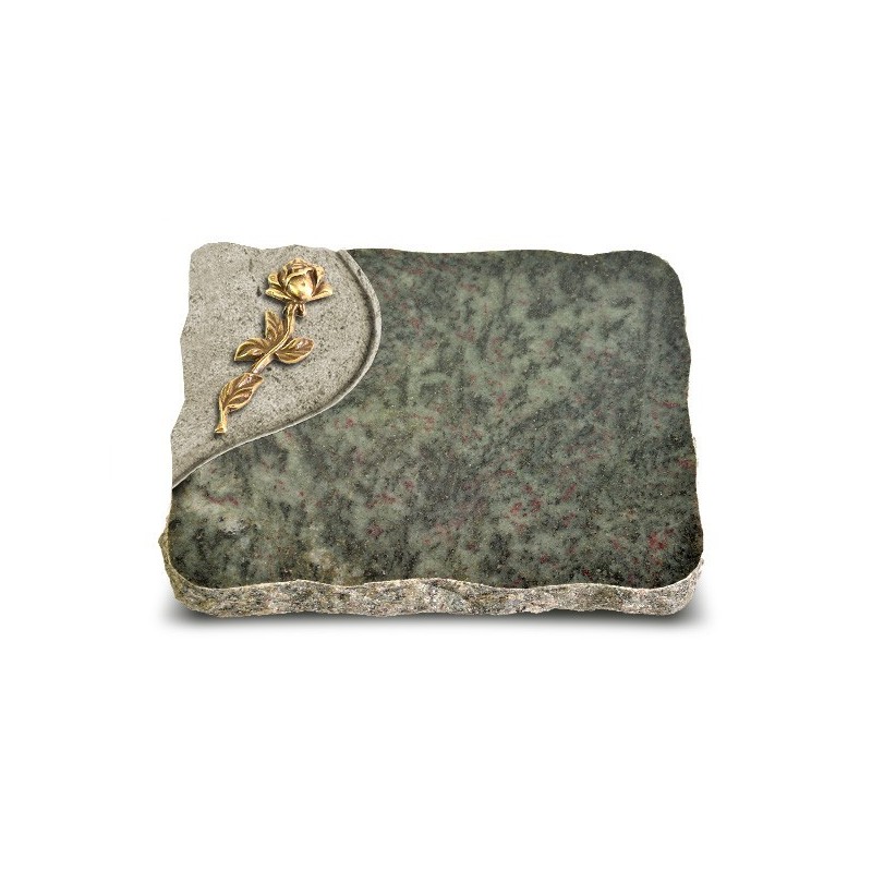 Grabplatte Tropical Green Folio Rose 7 (Bronze)