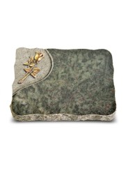 Grabplatte Tropical Green Folio Rose 8 (Bronze)