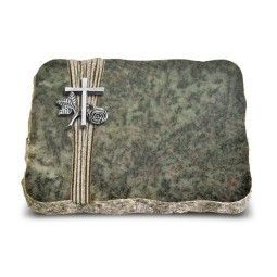 Grabplatte Tropical Green Strikt Kreuz 1 (Alu)