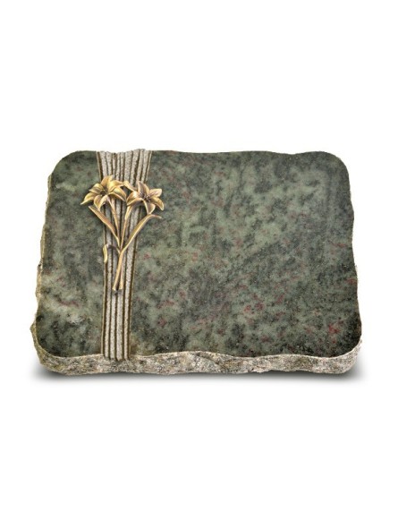 Grabplatte Tropical Green Strikt Lilie (Bronze)