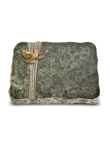 Grabplatte Tropical Green Strikt Taube (Bronze)