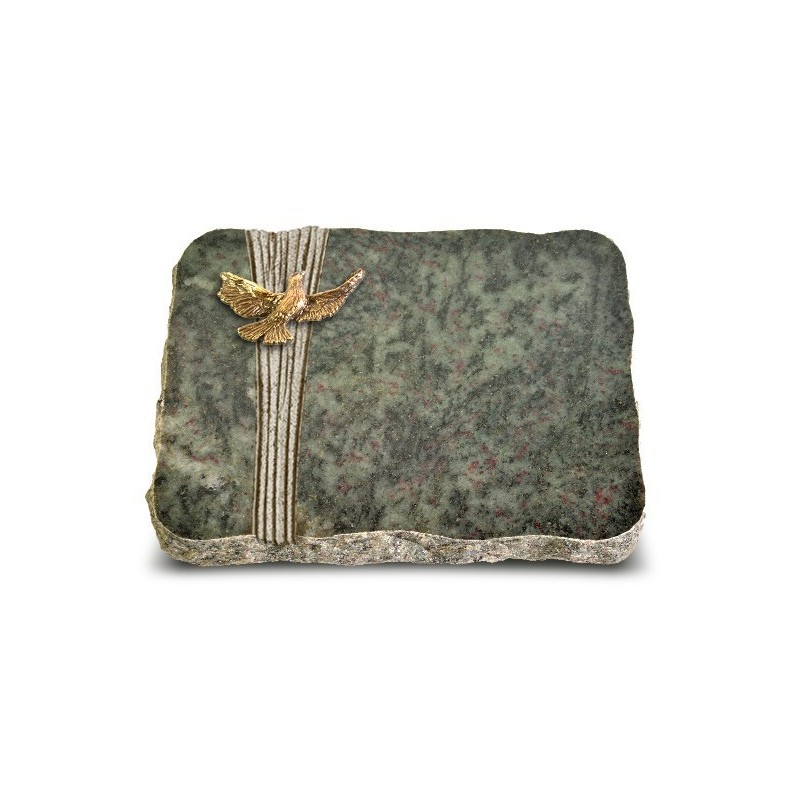 Grabplatte Tropical Green Strikt Taube (Bronze)