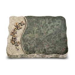 Grabplatte Tropical Green Wave Efeu (Bronze)