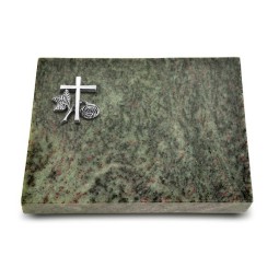 Grabtafel Tropical Green Pure Kreuz 1 (Alu)