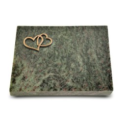Grabtafel Tropical Green Pure Herzen (Bronze)