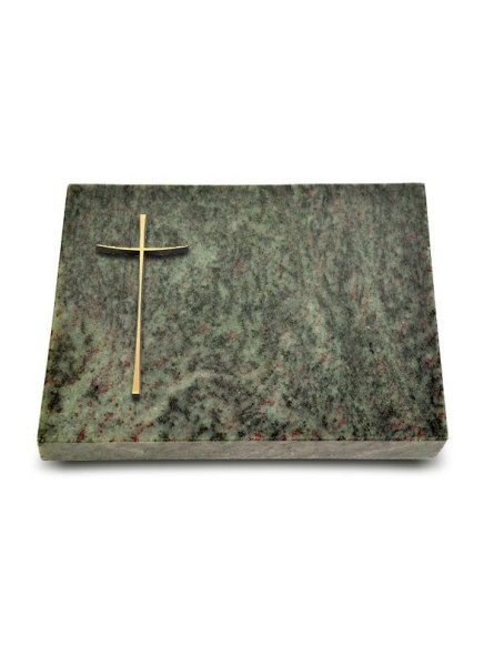 Grabtafel Tropical Green Pure Kreuz 2 (Bronze)