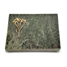 Grabtafel Tropical Green Pure Lilie (Bronze)