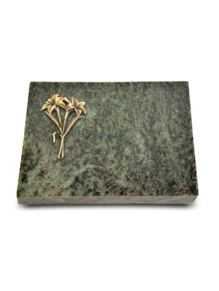 Grabtafel Tropical Green Pure Lilie (Bronze)