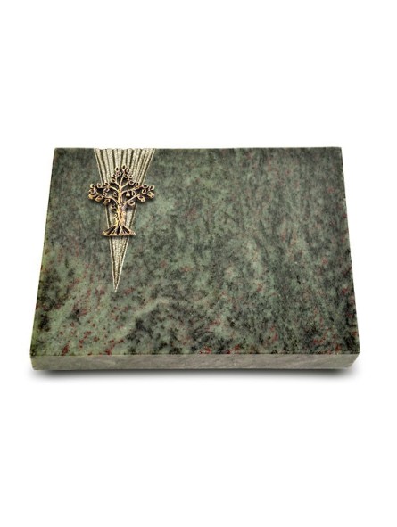 Grabtafel Tropical Green Delta Baum 2 (Bronze)