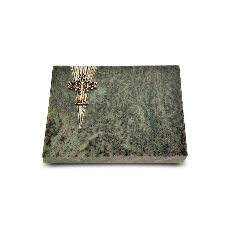 Grabtafel Tropical Green Delta Baum 2 (Bronze)