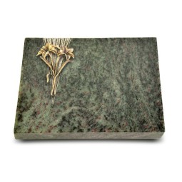 Grabtafel Tropical Green Delta Lilie (Bronze)