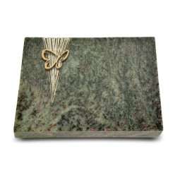 Grabtafel Tropical Green Delta Papillon (Bronze)