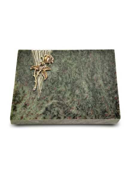 Grabtafel Tropical Green Delta Rose 2 (Bronze)