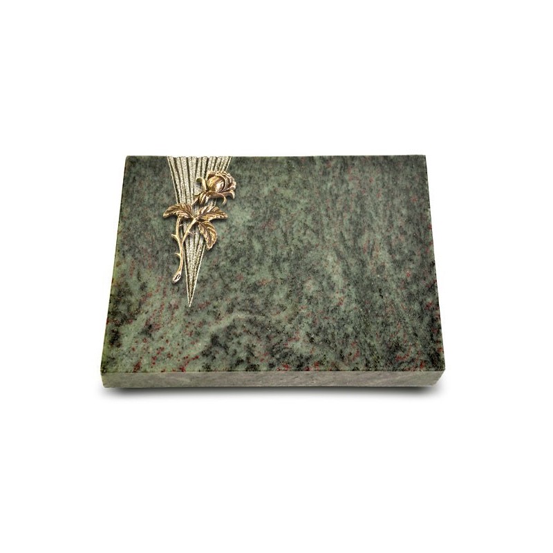 Grabtafel Tropical Green Delta Rose 2 (Bronze)