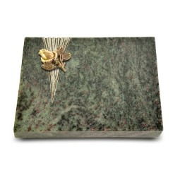 Grabtafel Tropical Green Delta Rose 3 (Bronze)