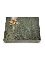 Grabtafel Tropical Green Delta Rose 4 (Bronze)