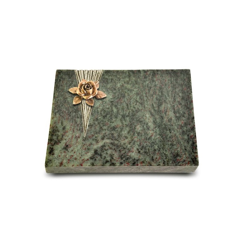 Grabtafel Tropical Green Delta Rose 4 (Bronze)