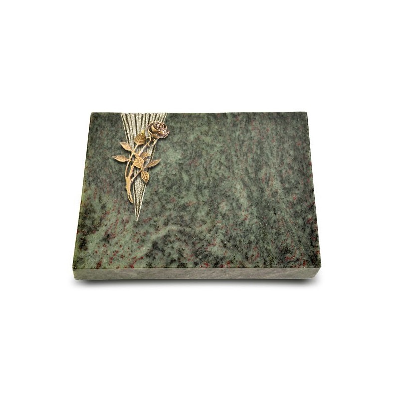 Grabtafel Tropical Green Delta Rose 6 (Bronze)