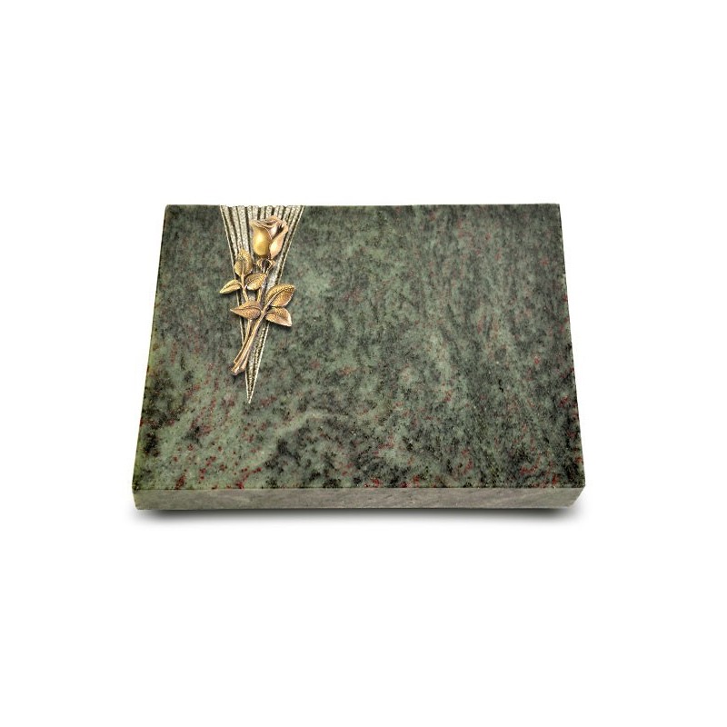 Grabtafel Tropical Green Delta Rose 8 (Bronze)