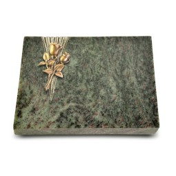 Grabtafel Tropical Green Delta Rose 11 (Bronze)