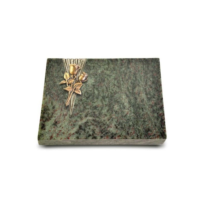 Grabtafel Tropical Green Delta Rose 11 (Bronze)