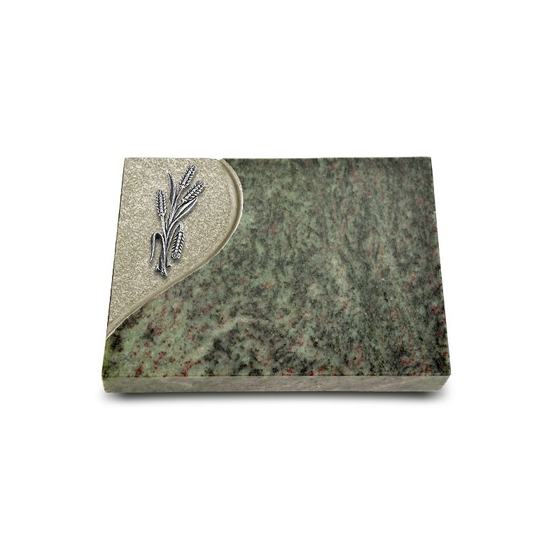 Grabtafel Tropical Green Folio Ähren 1 (Alu)