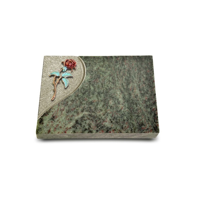 Grabtafel Tropical Green Folio Rose 2 (Color)
