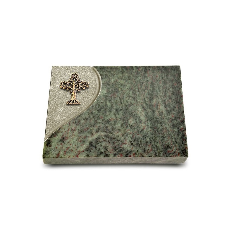 Grabtafel Tropical Green Folio Baum 2 (Bronze)