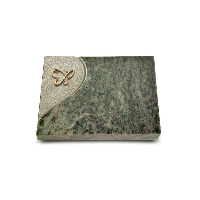 Grabtafel Tropical Green Folio Papillon (Bronze)