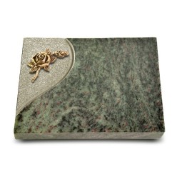 Grabtafel Tropical Green Folio Rose 1 (Bronze)