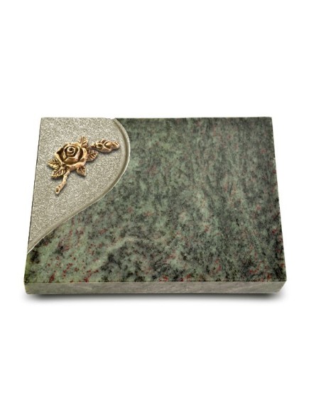 Grabtafel Tropical Green Folio Rose 1 (Bronze)