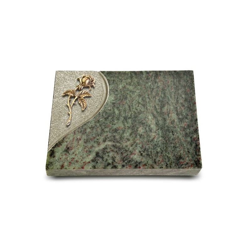Grabtafel Tropical Green Folio Rose 2 (Bronze)