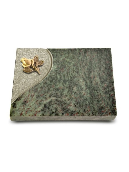 Grabtafel Tropical Green Folio Rose 3 (Bronze)