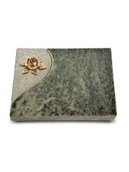Grabtafel Tropical Green Folio Rose 4 (Bronze)