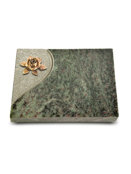 Grabtafel Tropical Green Folio Rose 4 (Bronze)