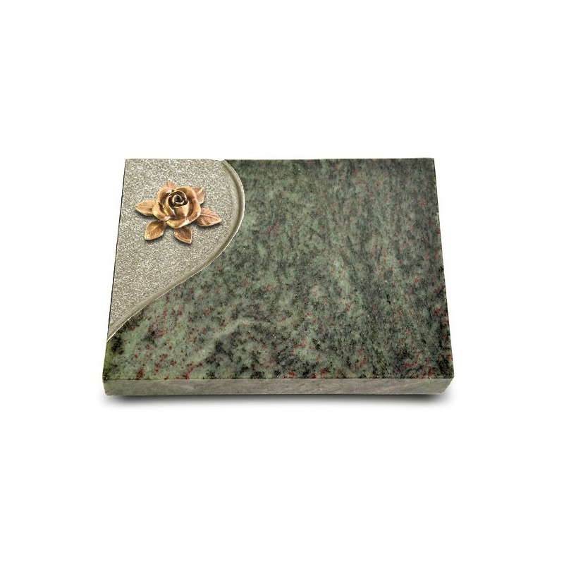Grabtafel Tropical Green Folio Rose 4 (Bronze)