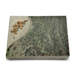 Grabtafel Tropical Green Folio Rose 5 (Bronze)