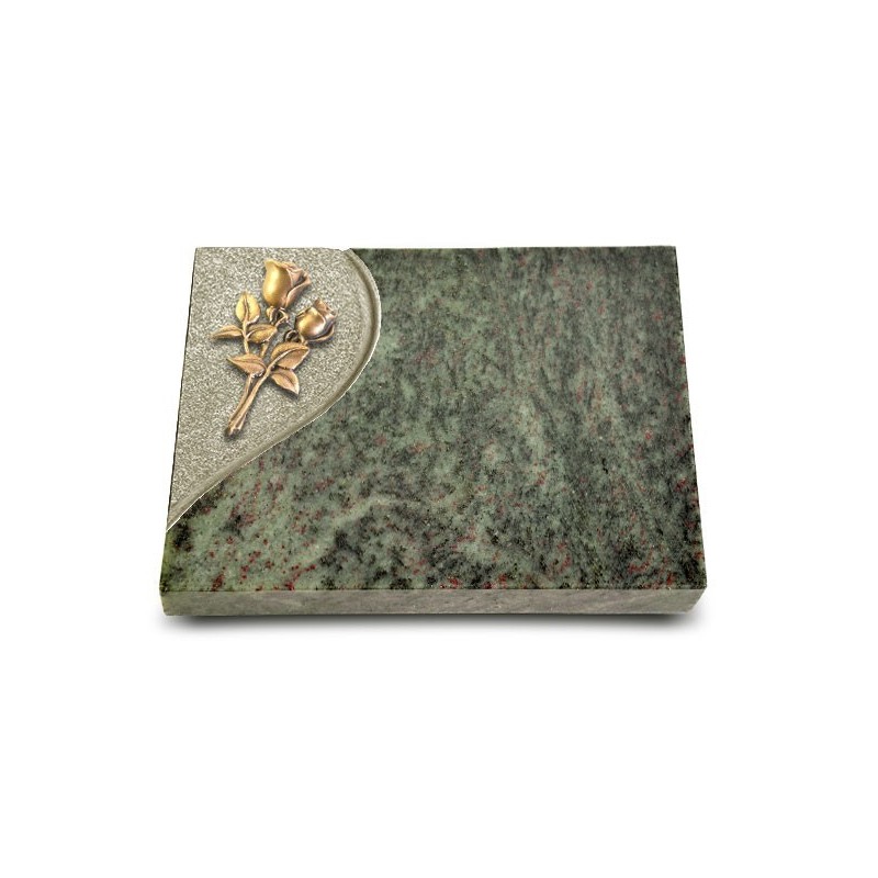 Grabtafel Tropical Green Folio Rose 11 (Bronze)