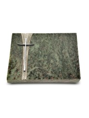 Grabtafel Tropical Green Strikt Kreuz 2 (Alu)