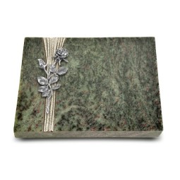 Grabtafel Tropical Green Strikt Rose 13 (Alu)