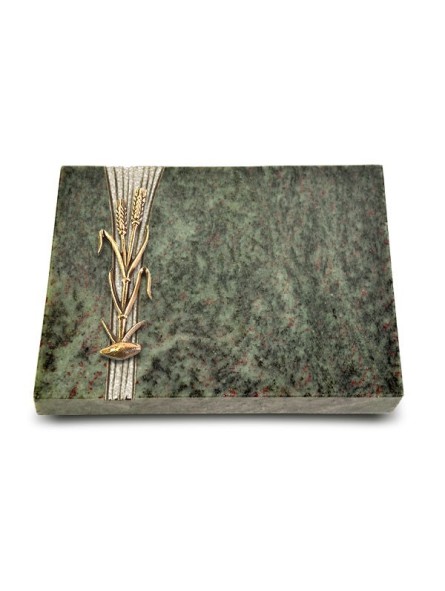 Grabtafel Tropical Green Strikt Ähren 2 (Bronze)