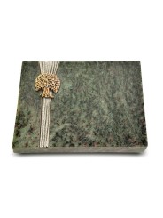 Grabtafel Tropical Green Strikt Baum 3 (Bronze)