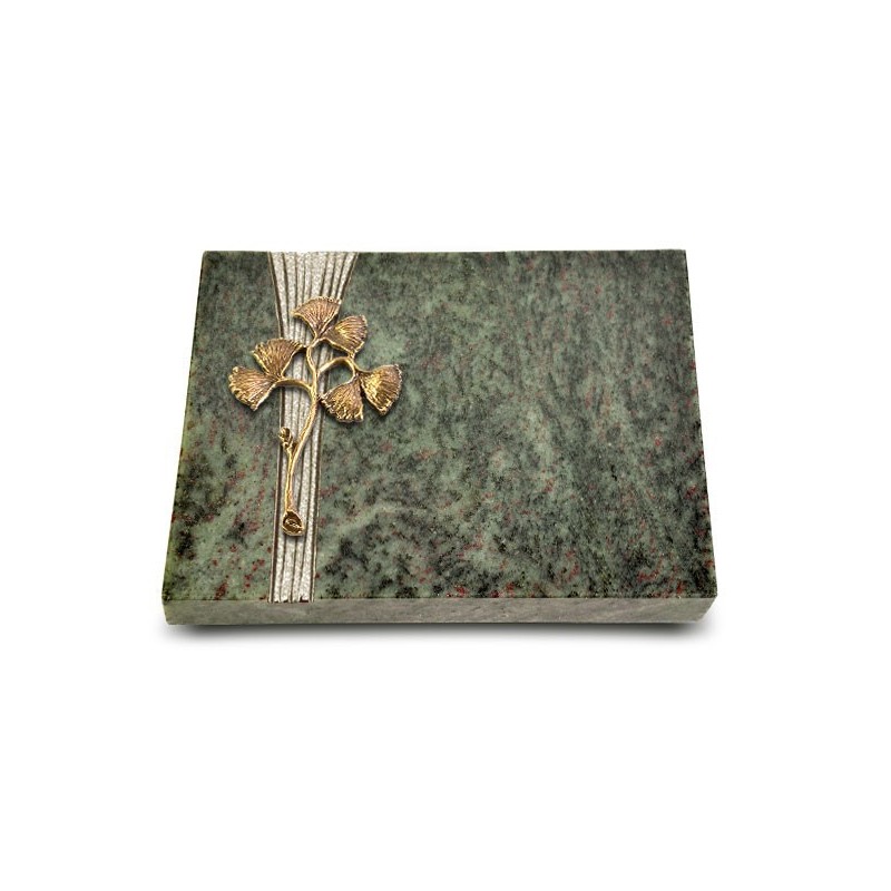 Grabtafel Tropical Green Strikt Gingozweig 1 (Bronze)