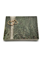 Grabtafel Tropical Green Strikt Herzen (Bronze)