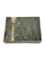 Grabtafel Tropical Green Strikt Kreuz/Ähren (Bronze)