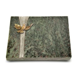 Grabtafel Tropical Green Strikt Taube (Bronze)