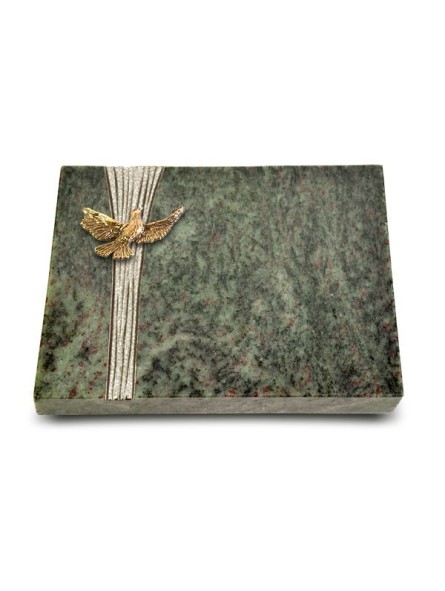 Grabtafel Tropical Green Strikt Taube (Bronze)