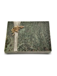 Grabtafel Tropical Green Strikt Rose 1 (Bronze)