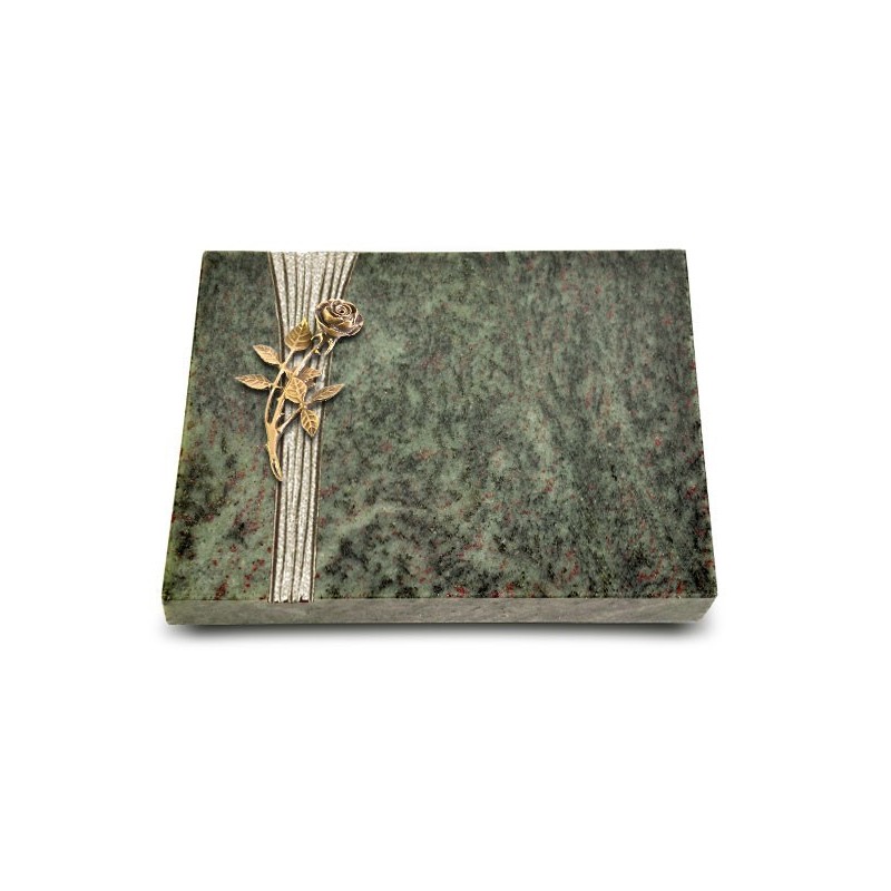 Grabtafel Tropical Green Strikt Rose 6 (Bronze)