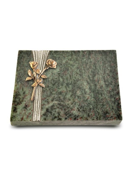 Grabtafel Tropical Green Strikt Rose 10 (Bronze)